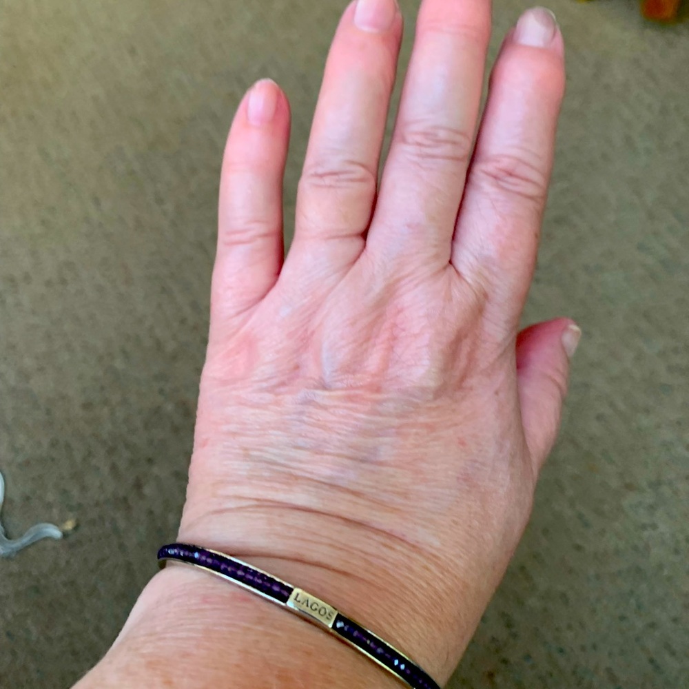 Lagos Caviar Icon Amethyst Bangle Bracelet size